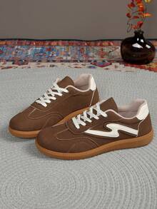 Women's 2025 New Vintage German Training Shoes, Casual Sports Shoes, Student Fashion Sneakers - Brown - View 2