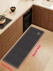 [HOT!!!] 1pc Soft Rubber Kitchen Mat, 3.5mm Thick Kitchen Rug, Black Dandelion Marble Texture Minimalist Style Absorbent Kitchen Floor Mat, Can Be Trimmed To Fit Kitchen Size, Surface Fabric Material, Middle Foam Layer, Bottom Rubber Layer, Suitable For Kitchen Rugs, Kitchen Decor, Wedding Decor, Home Decor, Bathroom Mat, Entryway Mat, Laundry Room Mat, Hallway Carpet, Living Room Mat, Etc. - Multicolor - View 12