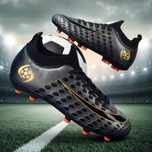 1 Pair New Soccer Shoes, Recommended For Teenagers, Students, Matches And Training, Low-Top, Long Studs, Non-Slip, Suitable For AG, FG, Soft Ground, Real Grass, Competition And Training, Lace-Up, Men's Soccer Shoes, High-Top, Professional Soccer Boots, Factory Direct - Bronze Gold - View 3