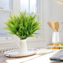 3/80 peças Folhas Artificiais de 33cm, Plantas Falsas para Buquês de Casamento DIY, Festa, Sala de Estar, Cozinha, Jardim, Hotel, Escritório, Decoração do Ramadã, Decoração do Dia de Ação de Graças, Coroas DIY, Presentes, Centros de Mesa, Decoração de Aniversário, Decoração Interna e Externa, Flores Plásticas Falsas em Massa para Decoração de Vasos, Decoração Rústica para Casa, Casamento Boho, Decoração de Jardim Externo - Verde - Visão 4