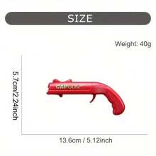 1个装开瓶器，枪形螺旋开瓶器，多功能派对用品 - 可用于开启啤酒瓶、拔出葡萄酒瓶塞 - 非常适合家庭酒吧、派对和婚礼回礼，创意便携式饮料开瓶器