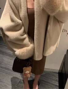 Women Coats - 米杏色 - 查看 5