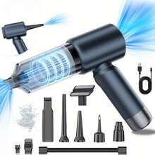 SUITU Aspirador de Pó Portátil Poderoso, Aspirador e Soprador de Vácuo 4 em 1 Leve, Mini Aspirador Recarregável por USB 11,1V 2000mAh Baterias de Íon de Lítio, Limpador para Carro, Casa e Pelos de Animais de Estimação, Equipado com Mangueiras de Limpeza, Presente