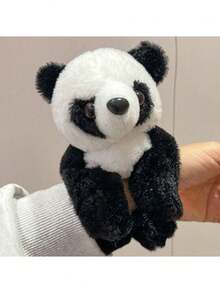 可爱的动物毛绒玩具套装，包含狐狸、考拉、熊猫、猪、鸭子、浣熊、猴子和兔子，带有拍手圈，创意设计，可戴在手腕上，是送给朋友的新颖圣诞节和新年礼物，适合作为玩偶、圣诞节礼物或趣味毛绒玩具。 - 彩色 - 查看 4