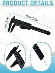 2/1pc Portable Plastic Eyebrow Ruler, Vernier Caliper, Tattoo Ruler, Ruler, Plastic Permanent Makeup Measuring Tool - Multicolor - View 3