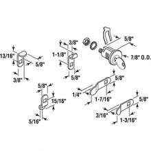 Cerradura de repuesto multiusos para buzón SLAW Prime-Line U 9940, acabado en latón, ILCO 1003M, giro antihorario de 90°, 1 juego - Latón - Ver 5