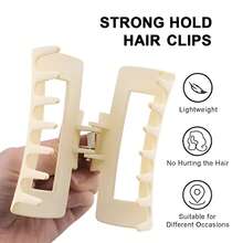 Square Hair Clip, Women's Back Of The Head, Coiled Hair Clip, Elegant Temperament, Grabbing Clip, Ins Style, High Ponytail, Shark Clip - Bốn màu sẽ được gửi ngẫu nhiên. - Xem 6