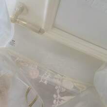 Christian Dior 网眼蝴蝶刺绣手提包，大容量，多功能，单肩包，休闲旅行手提包 - 米色 - 查看 5