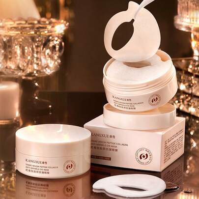 60片肽胶原蛋白抗皱眼膜 70克，抗皱、紧致、保湿眼膜，改善细纹，减少眼袋和黑眼圈，增加弹性，深层滋养，适合所有肤质