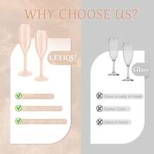 Pink Champagne Flutes, Plastic Champagne Glasses For Wedding,Disposable Wine Glasses For Party Mimosa Bar Anniversary Event Drinks - Watermelon Pink - View 3