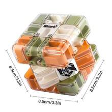 3D Cube Puzzle For Kids 5-8 8-12, Color-Match Game, Education Sensory Toys Birthday Gift For Kids Adults 5 6 7 8 9+ Years Old Boys - 珊瑚橙 - 查看 3