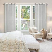 Hiasan Set Of 2 Sheer Voile Curtains Living Room With Eyelets Curtains Panel Curtains Transparent Airy Decorative Curtain For Bedroom 240 X 140 Cm (H X W) White - Grey - View 7