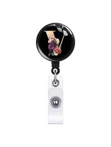 1pc Retractable ID Badge Reel With Clip, Rotating Clasp Fit For A-Z ID Cards, Suitable For Nurses, Doctors, Office Use, Back To School Identification, Meaningful Gift For Halloween, Christmas, Valentine's Day, New Year For Friends, Colleagues, Teachers, Elders - Multicolor - View 16