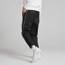 Puma男褲運動褲復古線體拼接休閒抽繩收口長褲599336-01 - 黑色 - 查看 3