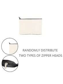 Humor Canvas Toiletry Bag - Lightweight, Foldable Cosmetic Pouch With Zipper | Easy-Clean, Versatile Makeup Case For Travel & Holiday Gifts Travel Essentials Vacation Summer Back To School School Stuff Bag For School Travel Bag For Women Makeup Bag For Travel - Beige - View 8