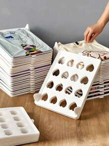 Hộp đựng quần áo xếp chồng 100 món - Hộp nhựa đựng áo sơ mi và áo phông di động, tiết kiệm không gian, nhỏ gọn cho tủ quần áo và tủ đựng đồ, lý tưởng để sắp xếp đồ đạc trong nhà vào mùa thu và mùa đông - Nhiều màu - Xem 6