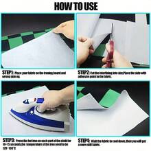 1 Stück Thermovlieseinlage, einseitig selbstklebende Fütterung, geeignet für DIY Nähzubehör, mit Bügelvlies-Rückseite - Verschiedenfarbig - Übersicht 7