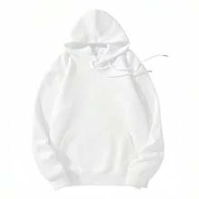 1pc Womens TUNA Fish Graphic Hooded Sweatshirt Regular Fit Drawstring Hooded Pullover  Midweight Slightly Stretchy  Comfortable Fleece  Lined Casual Streetwear For Autumn  Winter Everyday Wear - 白色 - 查看 3