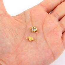 2Pcs/Set New Simple Fashion Heart Initial Golden Stainless Steel Chain Chain Layered Bracelets For Women