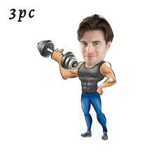 1/3pcs Custom Sports-Themed Keychain, Custom Gym Keychain With Photo, 33 Styles,Personalized Bodybuilder Keyring, Funny Fitness Gift For Him, Weightlifting Cartoon Caricature, Gym Bro Gift,Gift For Sports Lover
