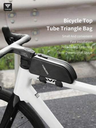  Bolsa para manillar de bicicleta TOSUOD - Paquete aerodinámico para ciclismo con correa extraíble, diseño negro duradero para bicicletas de carretera y montaña, almacenamiento para herramientas, bocadillos y artículos esenciales, bolsa para bicicleta, organizador de herramientas, accesorio moderno, construcción resistente, accesorio montado en el manillar, aventureros al aire libre, organizador de herramientas para bicicletas, diseño compacto, construcción de alta calidad