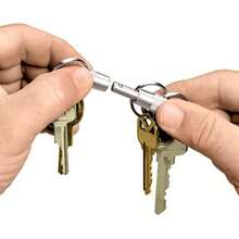 Lucky Line 3-Way Pull Apart Keychain,1 Pack, Red, Blue and Silver (71701)(Aluminio) - Multicolor - Ver 4