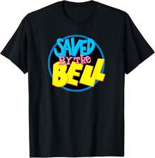 T-Shirt With Classic Saved By Bell Design - Hitam - View 7