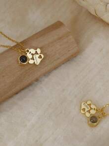 Personalized Pet Memorial Photo Projection Necklace, Paw Print & Name Projection Heart Necklace, Pet Photo Jewelry, Cat Dog Photo Necklace, Christmas & Halloween Memorial Surprise Jewelry Gift For Loved Ones - Multicolor - View 6