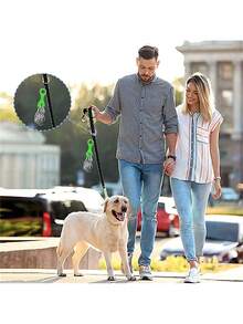 Silicone Dog Poop Bag Holder With Leash Clip In-Stock Dog Poop Bag Dispenser Hands-Free Clip Waste Bag Bracket With Drawstring Closure For Walks Runs & Bike Rides Dog Stuff Puppy Essentials - Multicolor - View 5