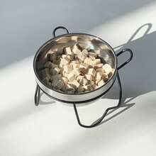 Support surélevé pour bol de chat, double bols en acier inoxydable sur un cadre en fer, mangeoire surélevée pour prévenir les vomissements, protéger la colonne vertébrale, facile à nettoyer et stable, adapté pour une alimentation saine, anti-basculement, convient aux chats British Shorthair - 500ml - Voir 12