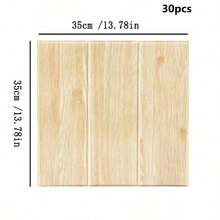 30pcs Waterproof Foam Wall Stickers, 3D Wood Grain Design Self-Adhesive Wallpaper, Suitable For Bathroom, Kitchen And Simple Home Wall Renovation - Multicolor - View 14
