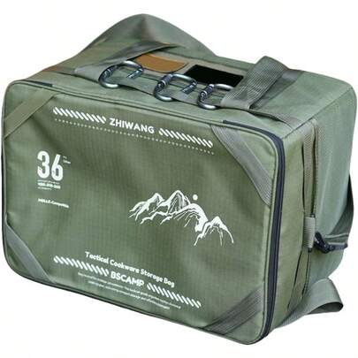 Camping Bags Cooking Utensil Organizer 36L Large Capacity Storage Pouch 16.54x12.2x10.24 Inches Portable Gear Carrier with Tabletop for Backpacking Hiking Beach Adventure