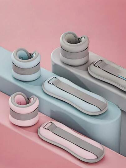 2个踝/腕负重器，适用于芭蕾舞、舞蹈和健身训练，以增强踝关节和腕关节力量。[实物略带粉色，存在色差]