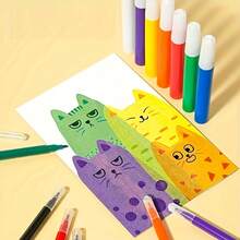 刮画套装，包含35件完整工具，刮画工具套装，20本DIY刮画笔记本（带彩虹图案），是节日和生日礼物、生日派对用品、彩虹笔记本、涂鸦套装、返校季的完美之选。 - 彩色 - 查看 5