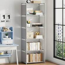 Estantería portátil, Armario de almacenamiento multifuncional de 5 nivele, organizador de armario de almacenamiento cúbico, fácil de instalar, librería para sala de estar, sala de estudio, dormitorio