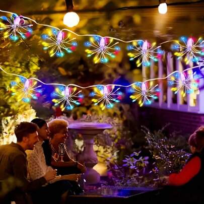 1 Set Of 10pcs/100pcs LED Dandelion Fairy Lights String, USB Powered, Suitable For Daily Gatherings, Living Room, Valentine's Day, Ramadan, Christmas Decoration