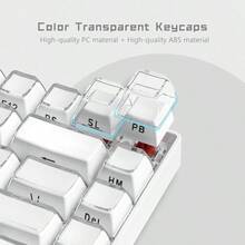 Keycaps - Keycaps White 60 65 75 Percent, Side Printed Elegant Key Caps, Custom 113 Keys OEM Profile 61/68/84/87/98/ Cherry Gateron MX Mechanical, White - trắng - Xem 3