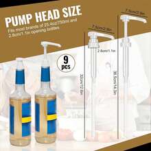 2/6pcs 8cc Heavy Duty Plastic Syrup Pump With Ergonomic Handle And One-Touch Operation - Compatible With 750ml/25.4oz Bottles, Leak-Proof Seal, Multi-Purpose Dispenser, Suitable For Coffee, Syrup, Soda - Perfect For Home And Commercial Use - Multicolor - View 3