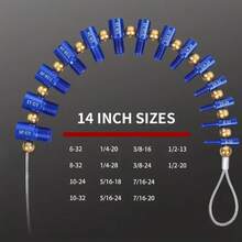 1 pieza Calibrador de rosca y tuerca de metal duradero, herramienta de medición desmontable para espacios reducidos para inspeccionar pernos y agujeros roscados