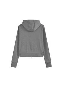 Women's Long Sleeve Korean Style Chic & Sexy Design Reversible Zipper Casual Slim Fit Sweatshirt Sweatshirt - Grey - View 6