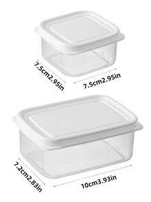 1个带盖冰箱食品储物盒，便当盒，洋葱姜蒜储物盒，透明塑料小盒，备餐盒，厨房适用，办公室午餐盒，洋葱姜蒜储物盒 - 彩色 - 查看 8