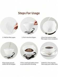 120pcs/80pcs/40pcs Coffee Filter Papers - Cone-Shaped Paper Filters, V-Shaped Pour Over Coffee Filters, Natural Paper Material, Easy To Use, Upgraded Design, Multiple Sizes Available, Suitable For Filter Cups, Essential For Back To School Season - Multicolor - View 8