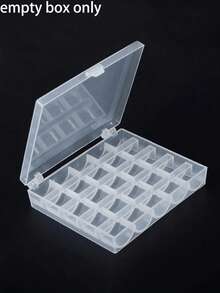 1pc Sewing Machine Bobbin Storage Box, Transparent Plastic Organizer Case With 25/36 Slots, For Household Sewing Accessories