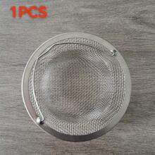1个不锈钢厨房水槽排水过滤器，食物残渣收集器，适用于大多数水槽排水口，浴室淋浴毛发收集器，带手柄的排水塞，金属水槽滤网，厨房排水盖，浴室装饰 - 白色 - 查看 9
