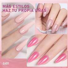 12pc 5ml Gelish para Uñas Magnético Gato Ojo + Top Coat para Uñas, Esmalte de Gel Transparente Rosado Claro Brilliante con Purpurina, Materiales para Uñas Soak Off UV LED para Diseño de Arte de Uñas - Multicolor - Ver 3