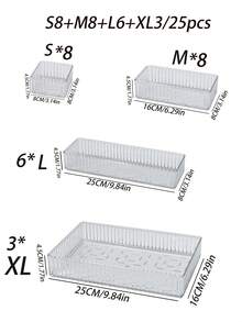 1pc Transparent Drawer Style Makeup Storage Box With Compartments For Cosmetics, Perfumes, Lipsticks, Eyebrow Pencils, Etc.,For Holiday Beach, Bathroom Collection, Bedroom Collection, Large Capacity - Clear - View 21