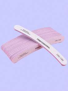 Lima de uñas profesional curva gris 100/180 granos, suministros para uñas, herramientas para uñas, herramientas para arte de uñas, de vuelta a la escuela, uñas, herramientas para uñas postizas - Gris - Ver 5