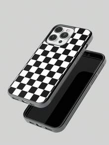 Funda para Celular todos Cuadros Ajedrez Negro Blanco Ska - Negro - Ver 3