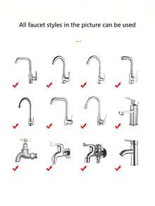 1 zestaw wkładów filtrujących do kranu, usuwa chlor i metale ciężkie, filtruje głowicę prysznicową i wannę, zmiękcza wodę (bezpłatny adapter instalacyjny i gwint przejściowy) - Wielokolorowe - Zobacz 9