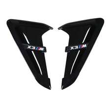 Haifischkiemen Seitliche Luftstromabdeckung Zierleiste ABS für BMW X3 G01 X4 G02 X3M X4M 2018-2021 (Hochglanz Schwarz, X3 M) - Einheitsgröße - Übersicht 7